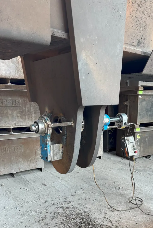 Obrábění díry ramene jeřábu